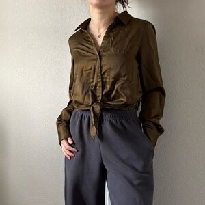 Sanctuary Khaki Button Up